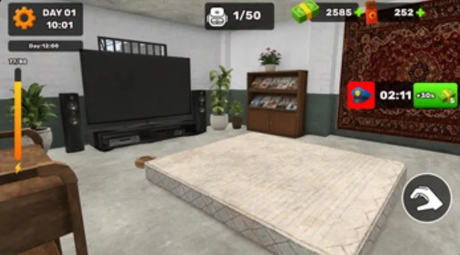 Dig Out Prison Escape Simulator cell mattress and day timer