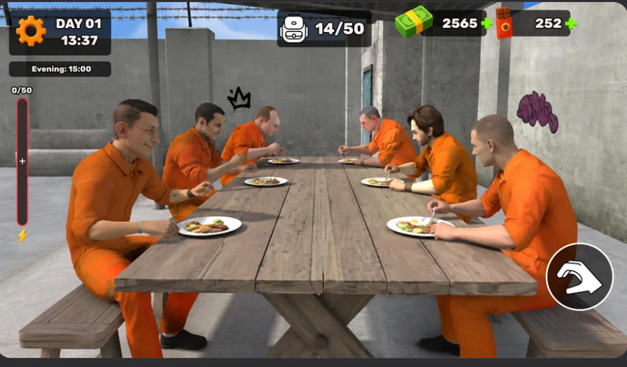 Dig Out Prison Escape Simulator inmates in the prison yard
