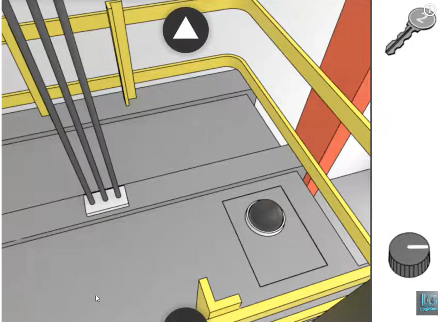 Elevator Room Escape key and control mechanism
