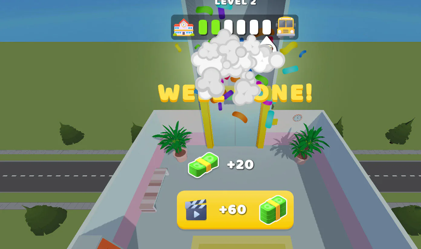 Escape from School 3D elevator level complete reward