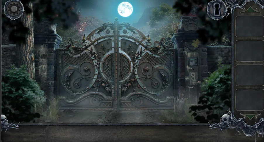 Escape The Haunted Manor mechanical gate puzzle