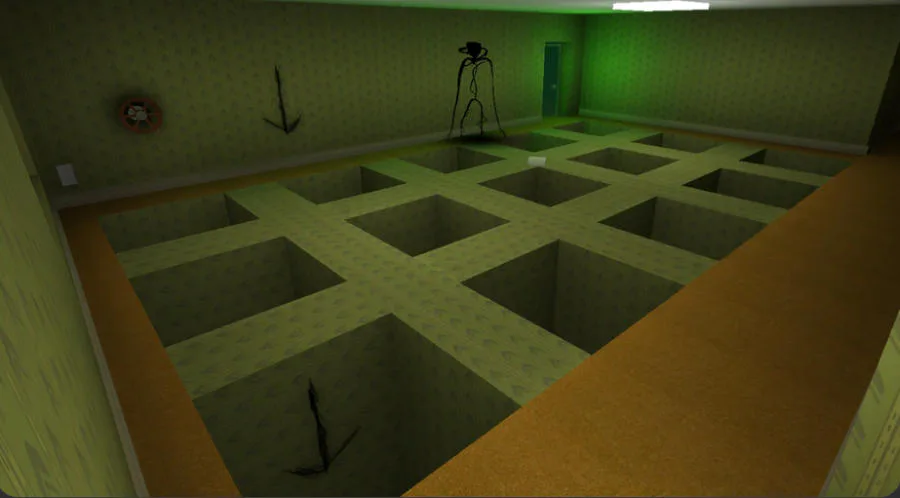 Exit the Backrooms Level 0 monster near a maze trap