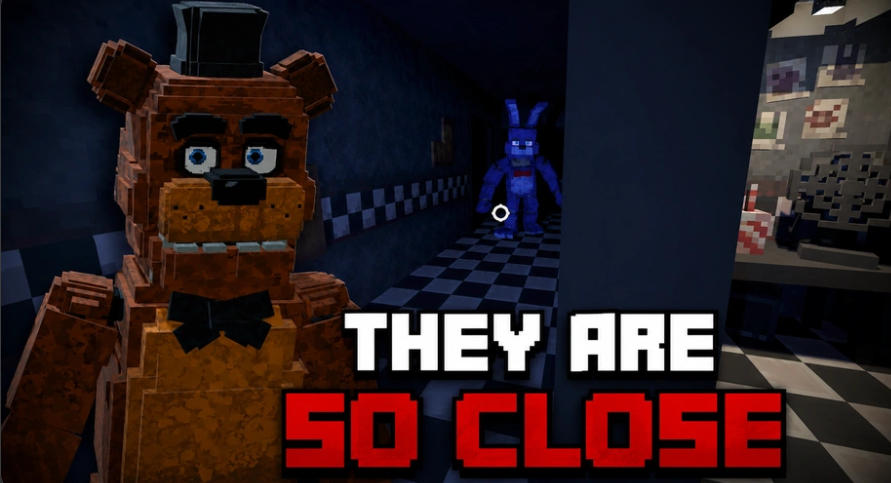 Freddy and Bonnie near the surveillance office