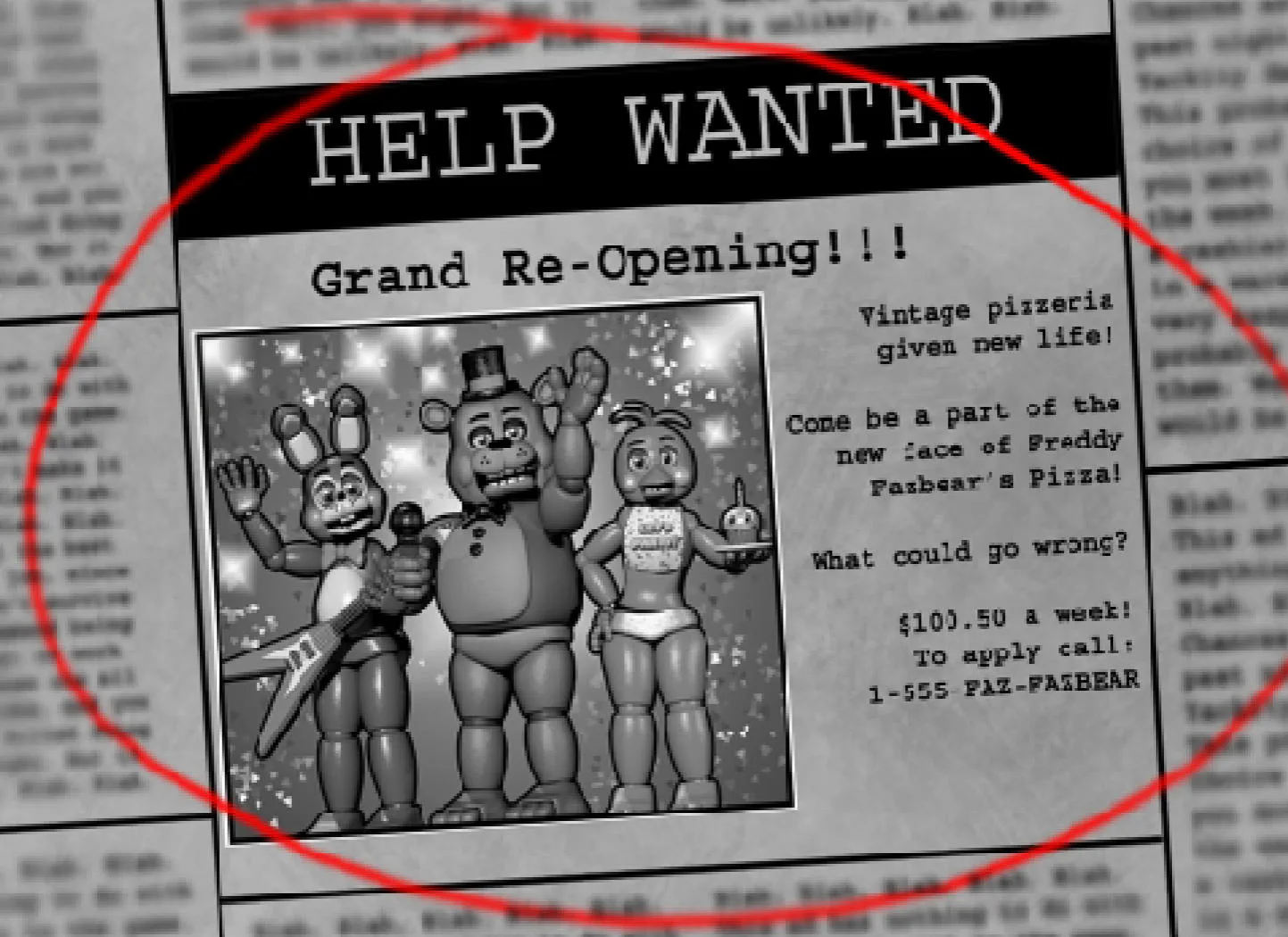 FNAF 2 security office night shift