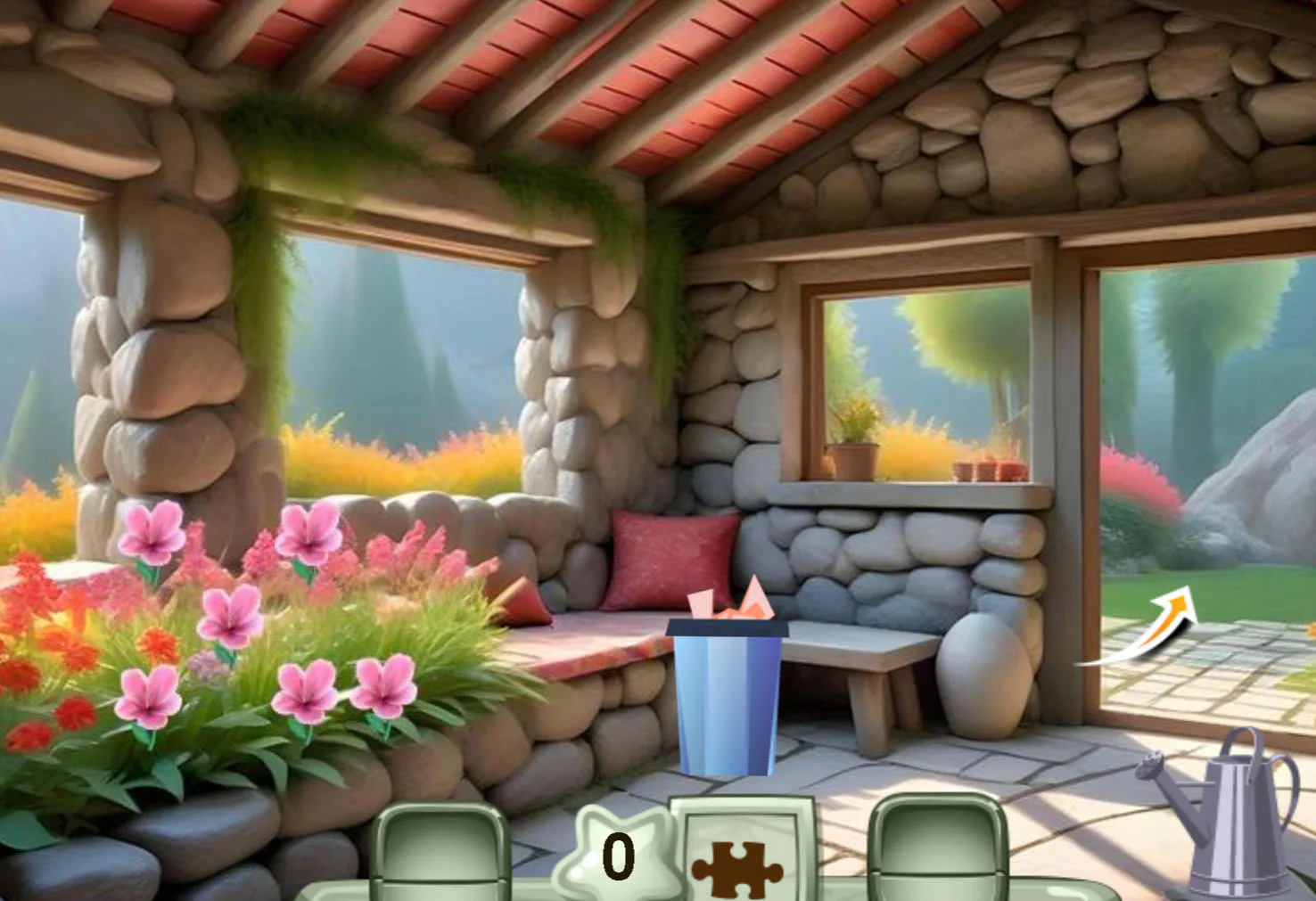 Garden Heaven Escape missing key puzzle