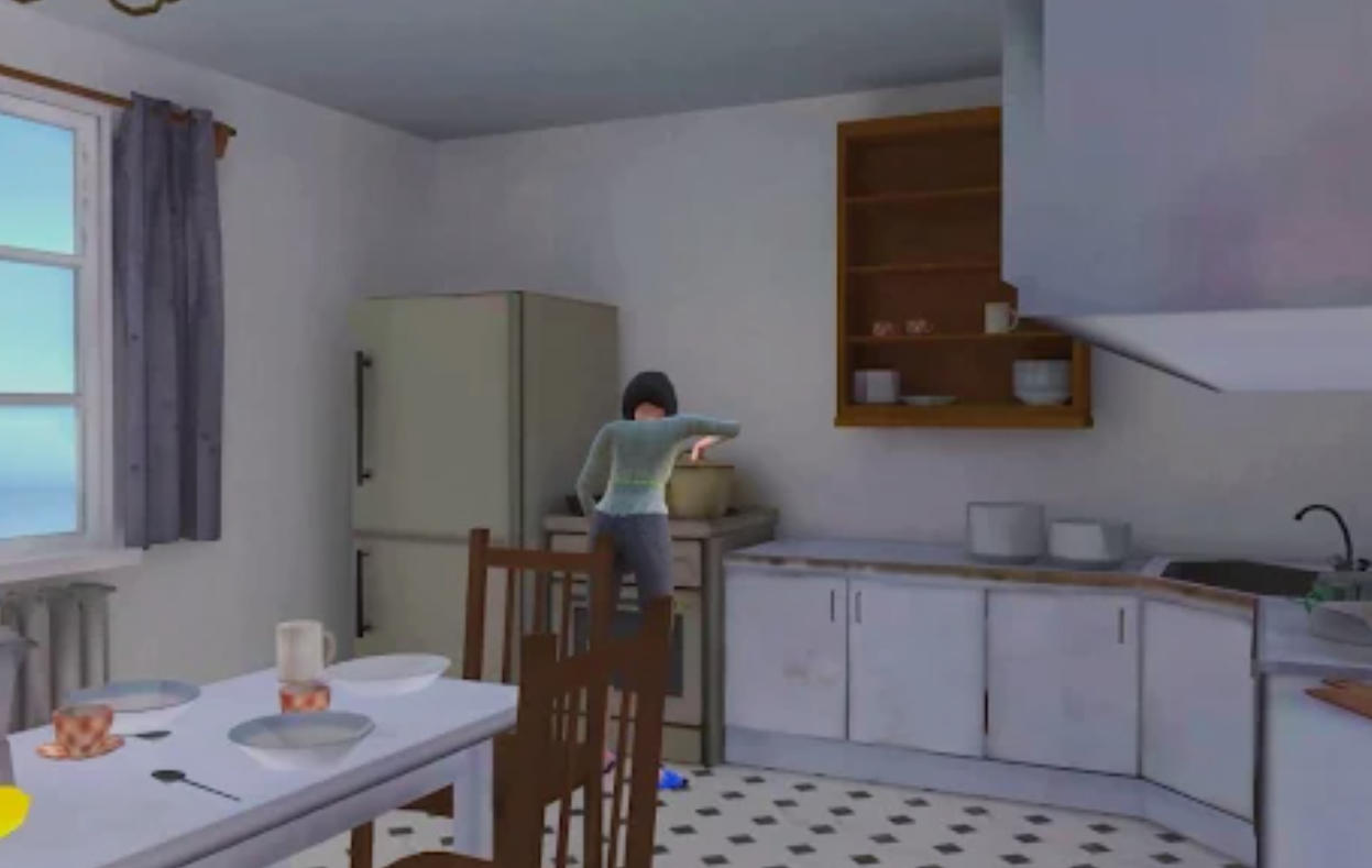 Schoolboy Runaway – Room Escape - Kitchen puzzle room where players must stay hidden