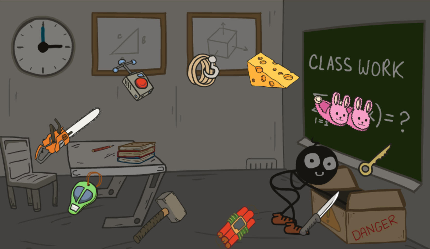 Stickman Escape School - Mysterious Box Tools