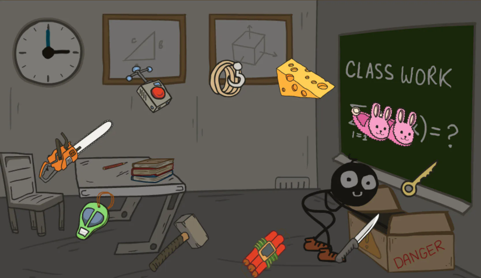 Stickman Escape School - Mysterious Box Tools