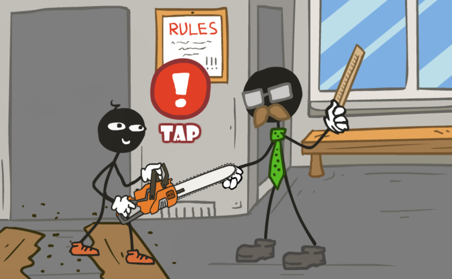 Stickman Escape School - Multiplayer Escape Room Logic