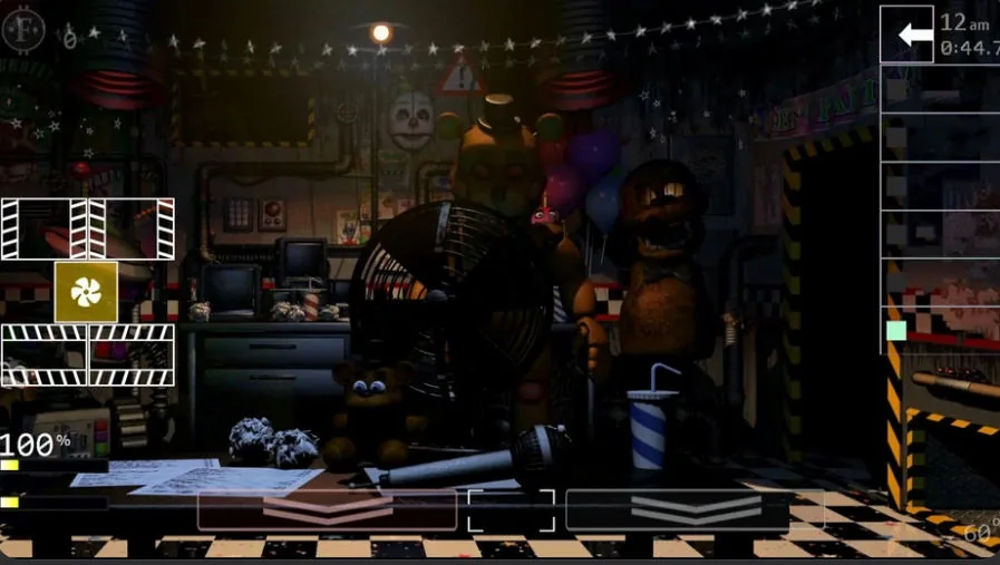 FNAF Ultimate Custom Night hallway lights and vent buttons